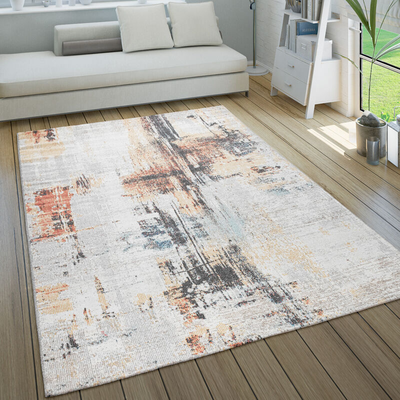 Alfombra Exterior Interior Terraza Cocina Vintage Pastel Motivos Abstractos 200x280 cm