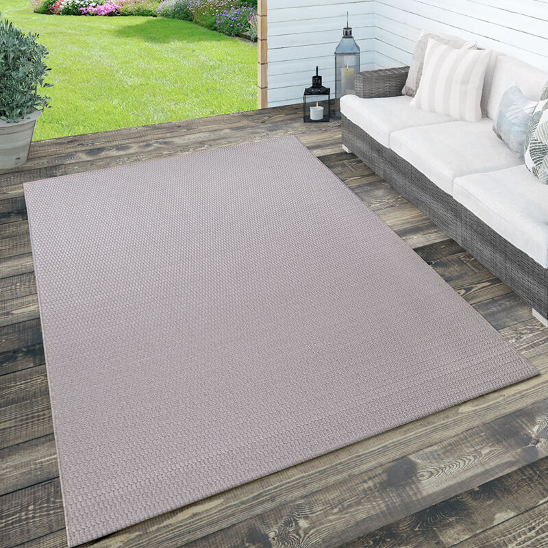 Alfombra Interior Exterior Terraza Balcón Intemperie Lisa Estructura 140x200 cm