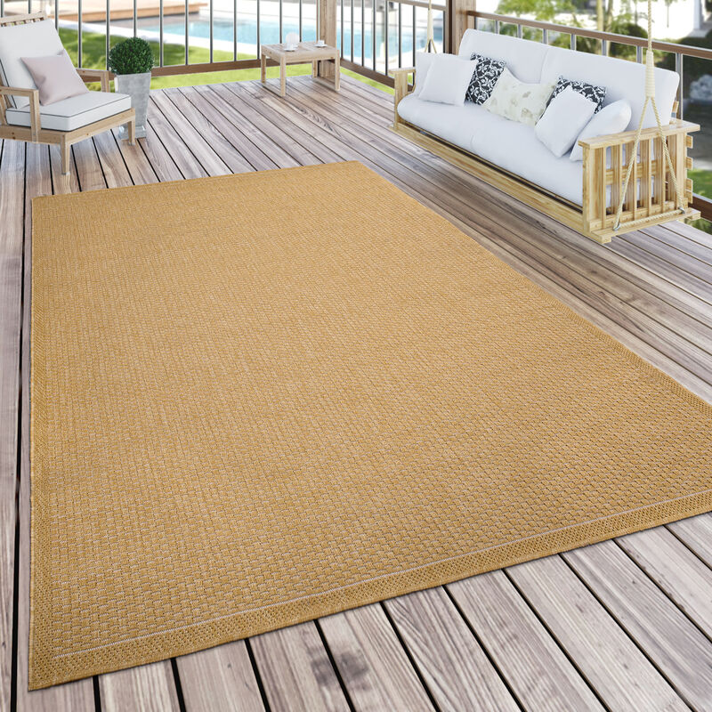 Alfombra Interior y Exterior Balcon Terraza Alfombra Cocina Lisa Moderna ø 200 cm redon - Paco Home barato