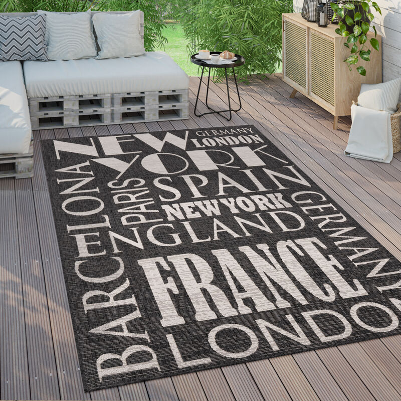 Alfombra Interior y Exterior Balcon Terraza Cocina Moderna Letra 60x100 cm