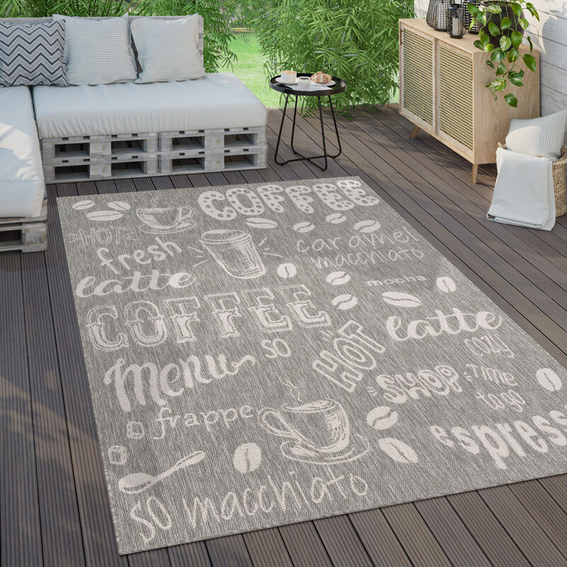 Alfombra Interior y Exterior Balcon Terraza Cocina Moderna Letra 80x250 cm