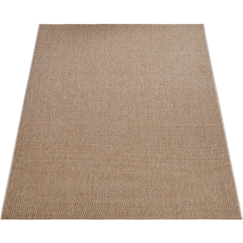 Alfombra Interior y Exterior Sisal Aspecto Balcon Cocina Naturaleza Lisa Marrón 140x200 cm - Paco Home barato