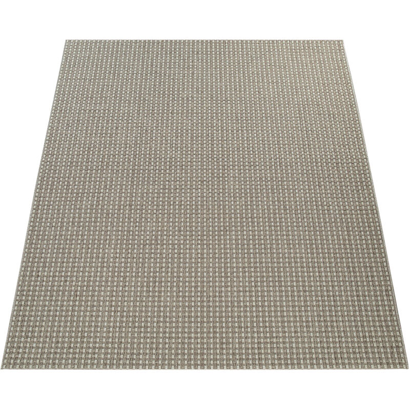 Alfombra Interior y Exterior Tejido Liso Efecto Sisal Aspecto Natural Monocolor Crema 140x200 cm - Paco Home barato