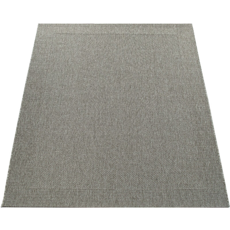 Alfombra Interior y Exterior Tejido Liso Efecto Sisal Aspecto Natural Monocolor Gris 120x170 cm - Paco Home barato