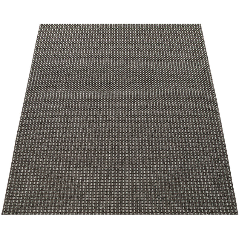 Alfombra Interior y Exterior Tejido Liso Efecto Sisal Aspecto Uniforme Marrón Gris 200x290 cm - Paco Home barato