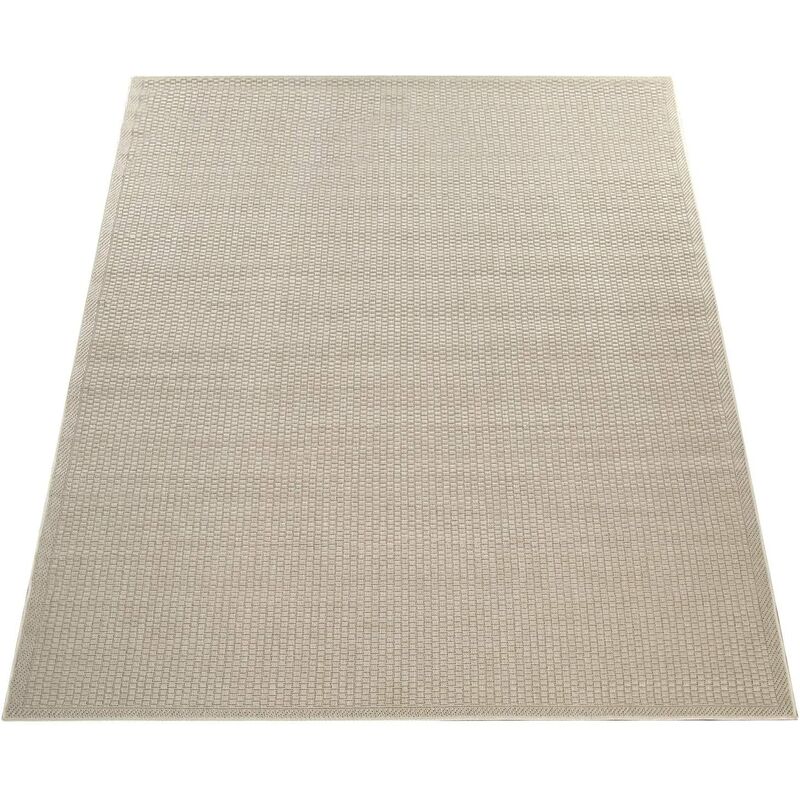Alfombra Interior y Exterior Tejido Liso Terrazas Aspecto Natural Beige 160x220 cm - Paco Home barato