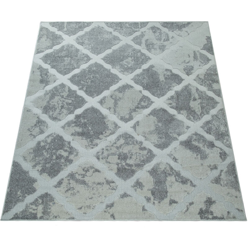 Alfombra Interior/Exterior Aspecto Mármol Gris 200x290 cm - Paco Home barato