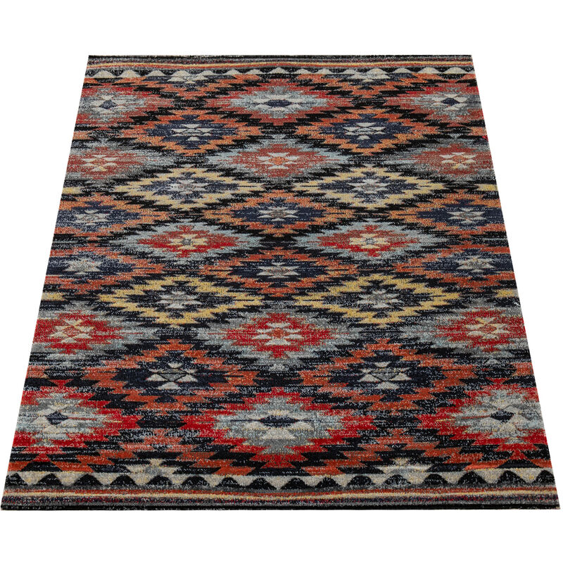 Alfombra Interior/Exterior Rojo Naranja Negro 160x220 cm - Paco Home barato