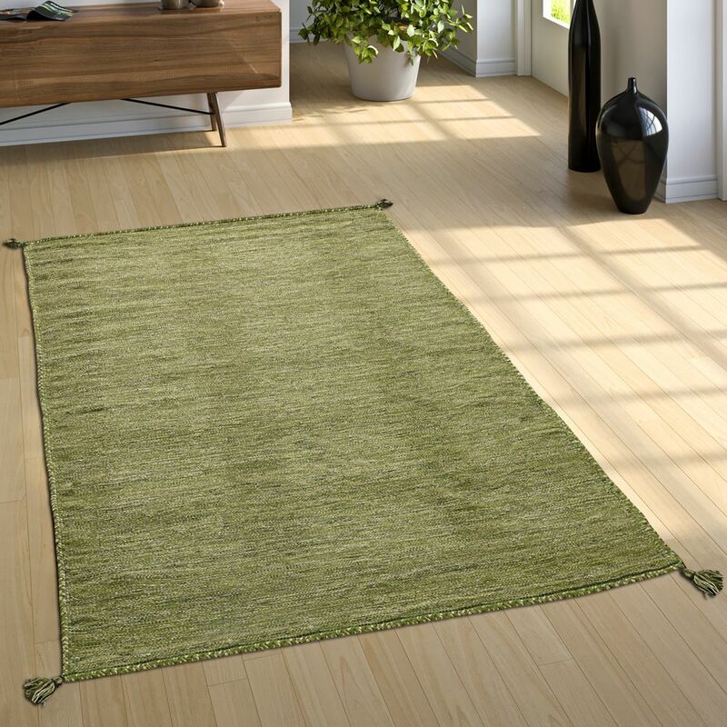 Alfombra Natural Salón Con Flecos