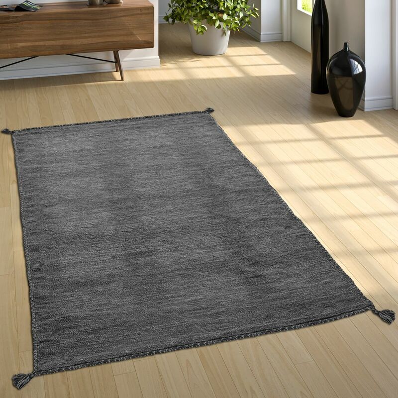 Alfombra Natural Salón Con Flecos