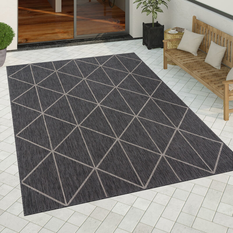 Alfombra Salon De Habitacion Cocina Exterior Terraza Nordica Dibujo Geometrico 60x100 cm