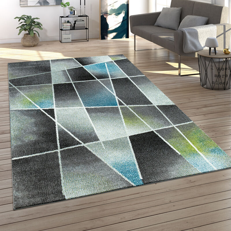 Alfombra Salón Pelo Corto Motivo Abstracto Degradado Moderno Multicolor 60x100 cm