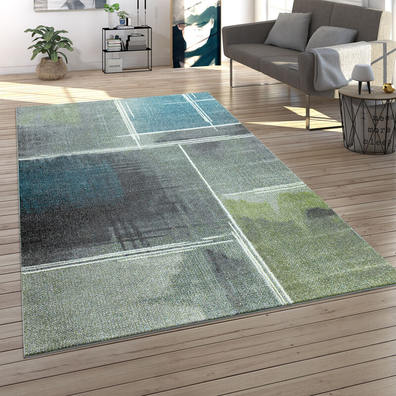 Alfombra Salón Pelo Corto Motivo Abstracto Degradado Moderno Multicolor 60x100 cm