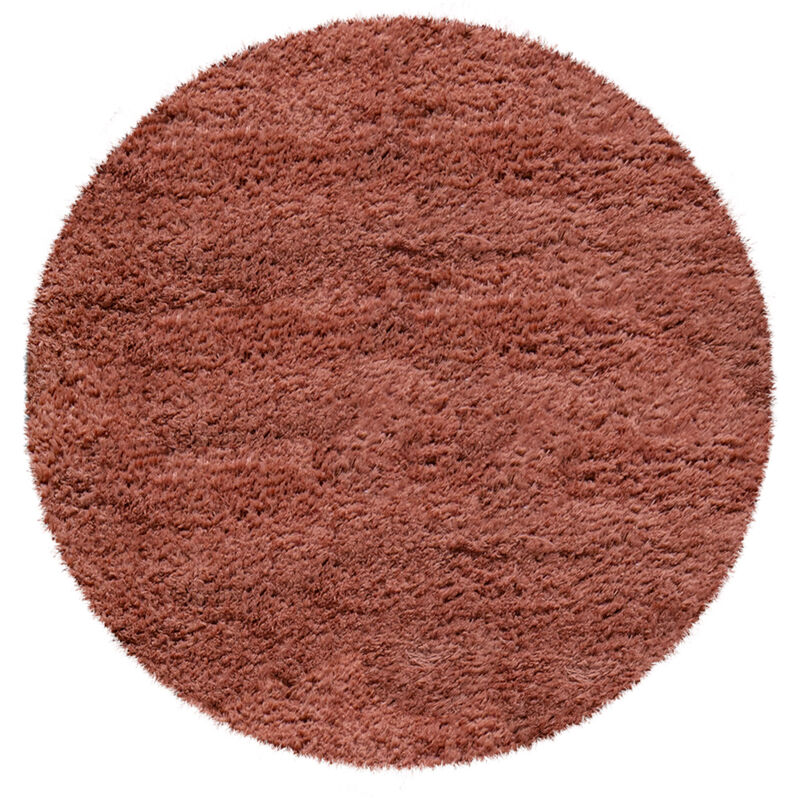 Alfombra Salón Pelo Largo Redonda Shaggy Pelo Largo Mullida Moderna Monocolor ø 160 cm redon