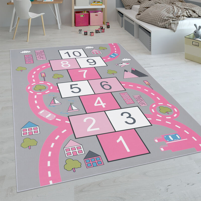 Alfombras Infantiles Juego Pelo Corto Habitación Coloridas En Diferentes Diseños 100x200 cm