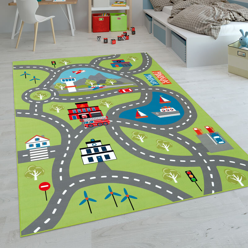 Alfombras Infantiles Juego Pelo Corto Habitación Coloridas En Diferentes Diseños 100x200 cm