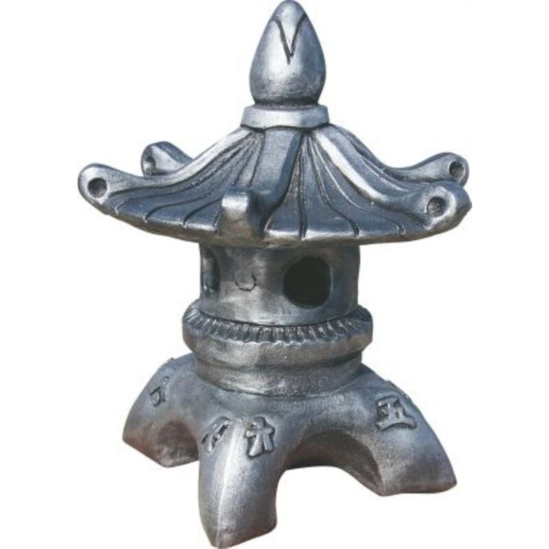 Anaparra - Figura Pagoda Micro 36cm. hormigón-piedra Plateado barato