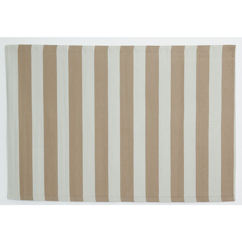 Aubry Gaspard - Alfombra de polipropileno para exteriores 120 x 180 cm Stripes - Beige barato