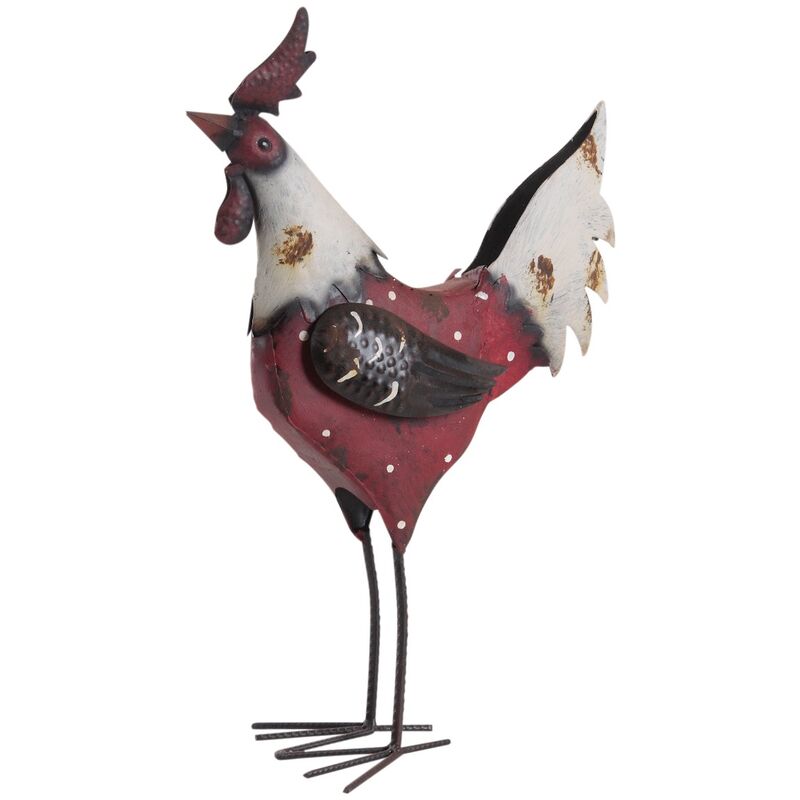 Aubry Gaspard - Gallo en metal lacado y envejecido barato