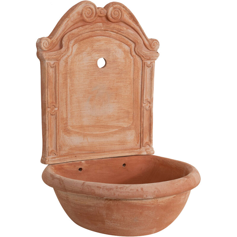 Biscottini - Fuente de pared para colgar en Terracota 100% Made in Italy Hecho a mano barato