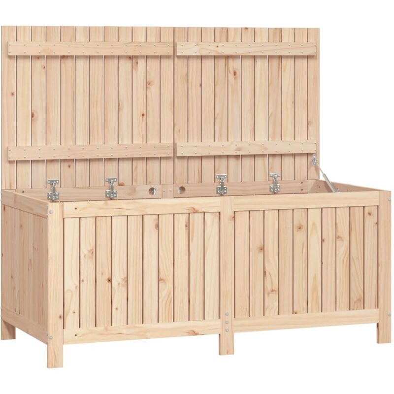 Caja de almacenaje jardín madera maciza de pino 147x68x64 cm Vidaxl Marrón barato