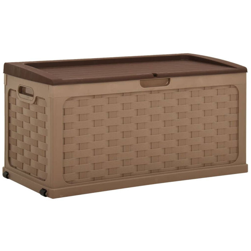 Caja de almacenamiento de jardin 335 L PP mocha chocolate barato