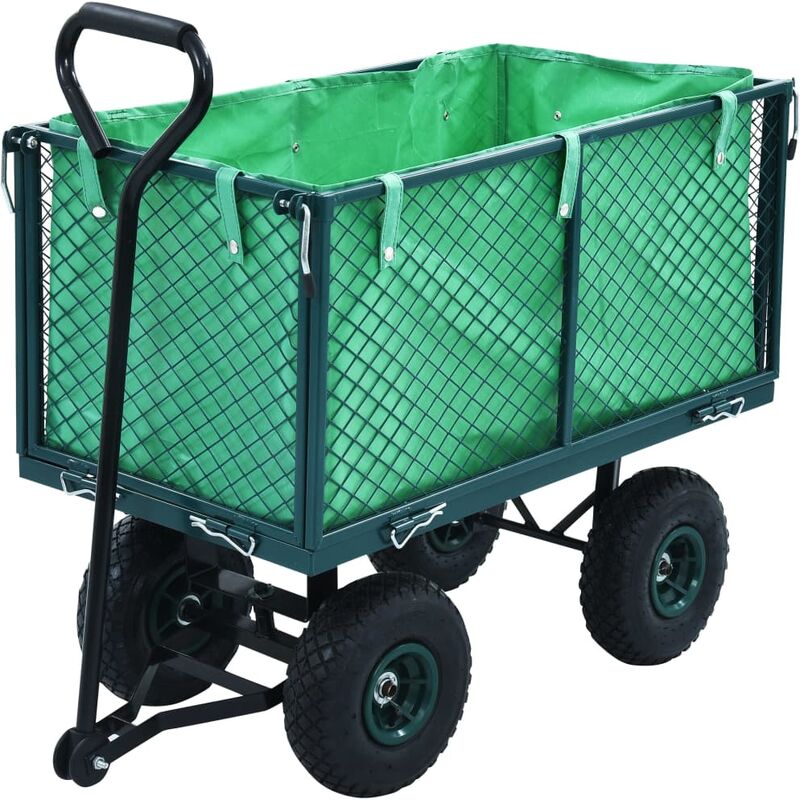 Carrito de mano de jardin verde 350 kg barato