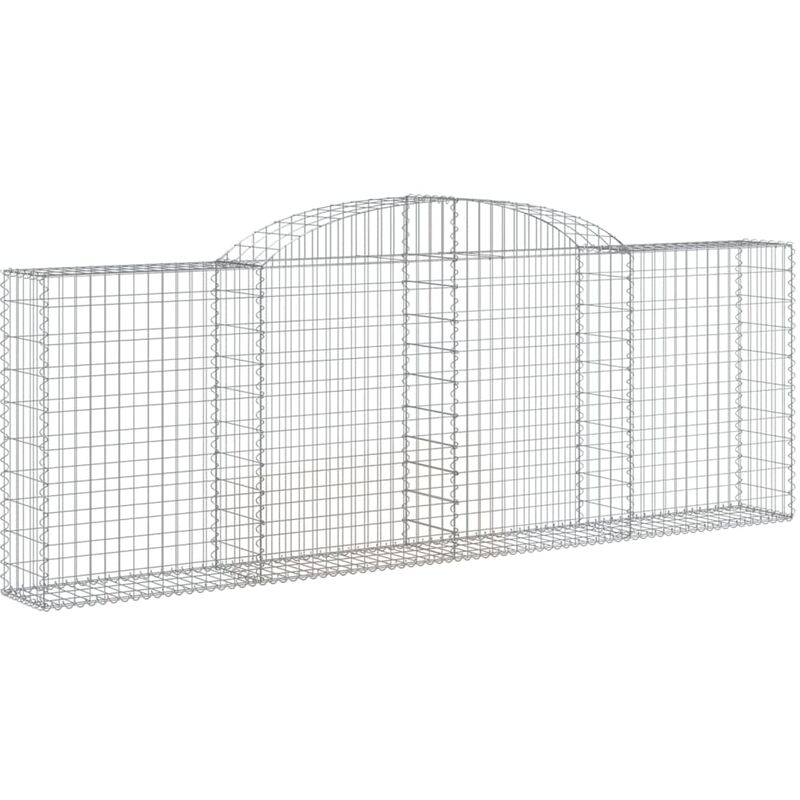 Cestas de gaviones 25 uds forma arco hierro 300x30x100/120 cm Vidaxl Plateado barato