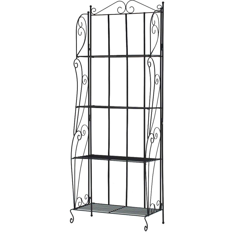 Estantería de Hierro Plegable Lea Negro barato