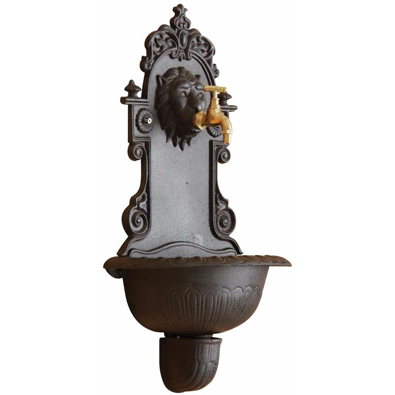 Fuente mural de hierro fundido con forma de león barato