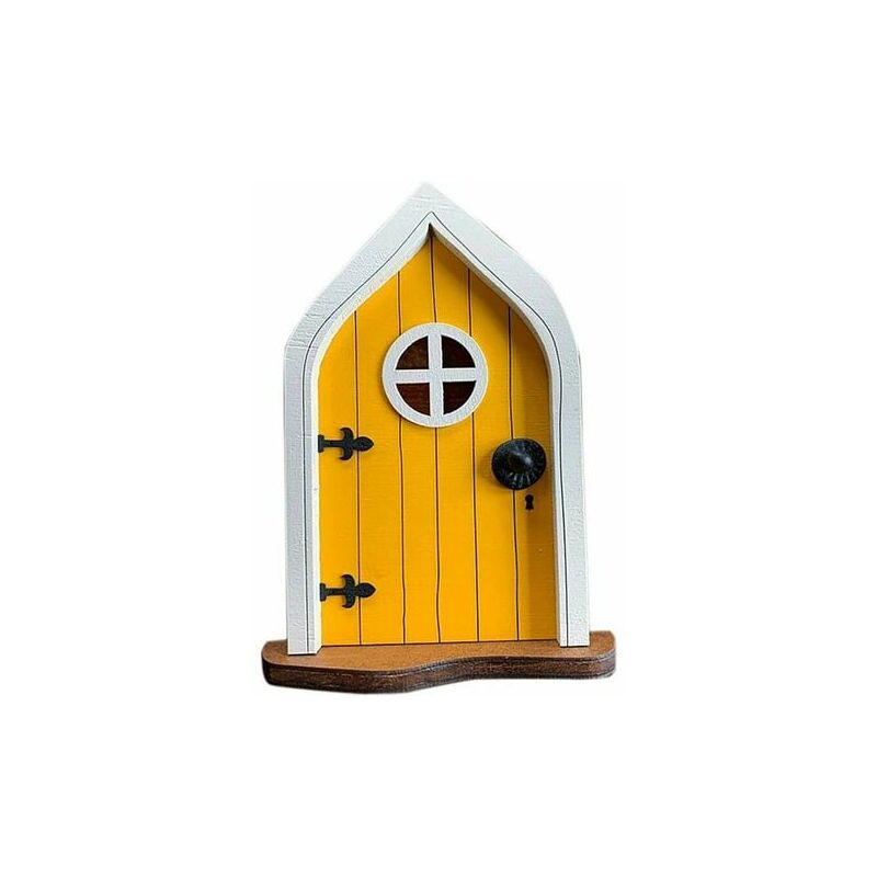 Jxpkak Puerta Ao Pixie más popular Puerta de hadas Puerta de ratón Puerta de duende de madera que se puede abrir con duendecillo divertido Decoración barato