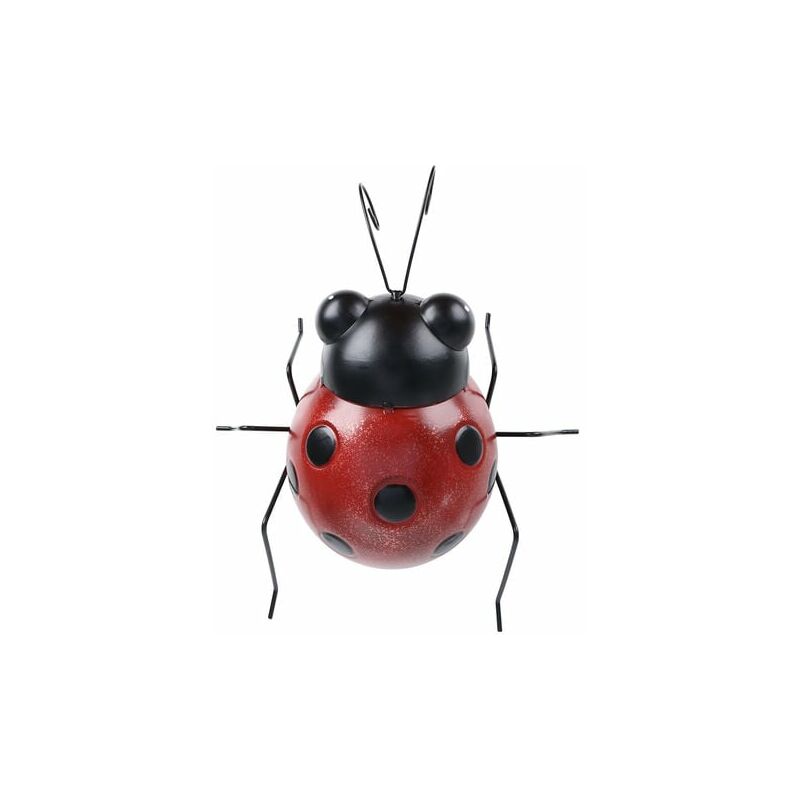 Modou - drive Estatua de mariquita y otros objetos decorativos Decoración de pared Hierro Dibujos animados Mariquita Decoración divertida Artesanía barato