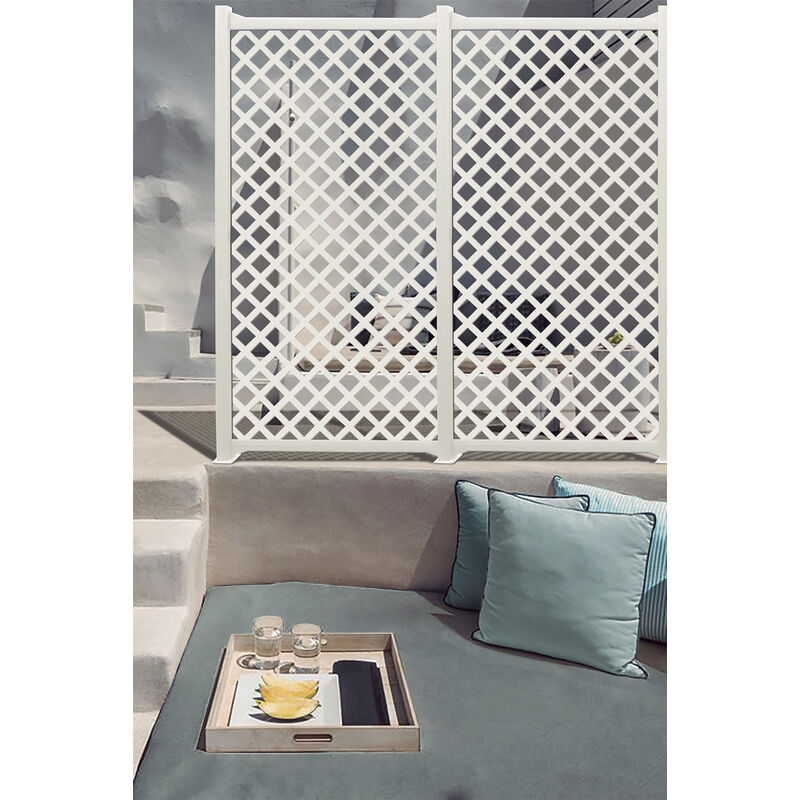 Nortene - Celosía fija decorativa Classic 1x2m Blanco barato