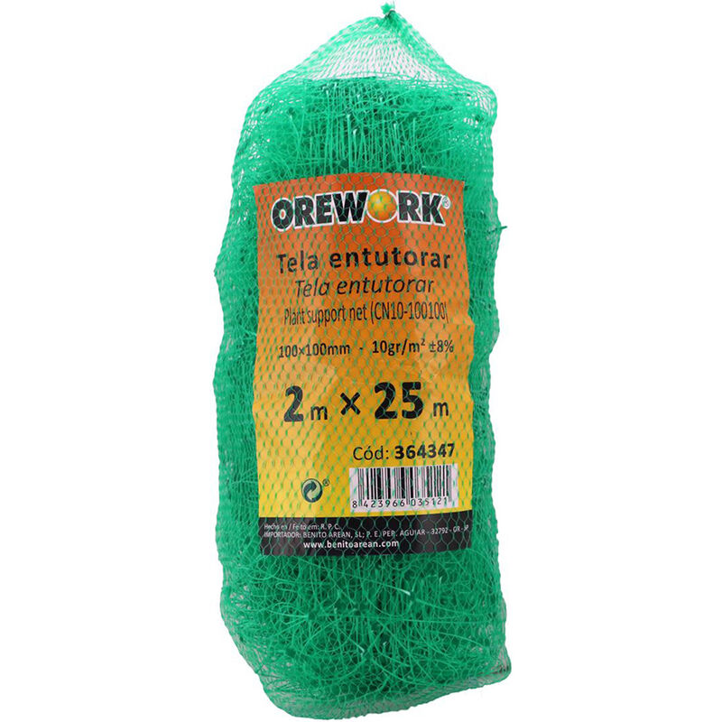 Orework - Malla para entutorar - 10x10 cm - 2x500 m - 10 g/m² barato