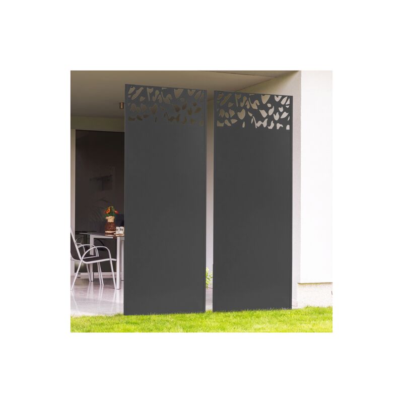 Panel decorativo universal 160 x 60 cm flower gris semi-calado en la parte superior barato