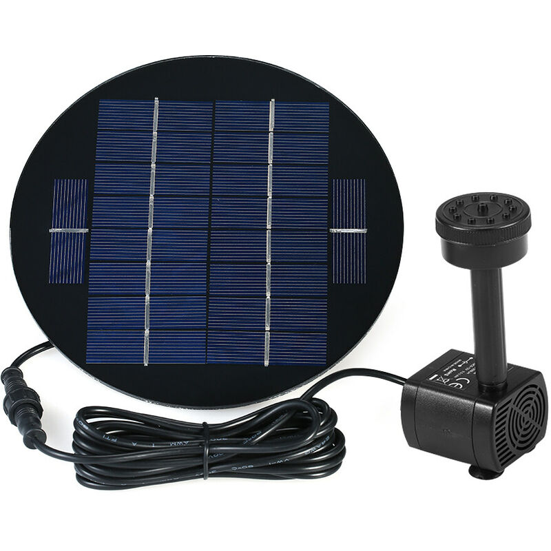 Panel solar Fuente solar 9V 3.5W Kit de bomba de agua sumergible sin escobillas para baño de aves Estanque Tire 200L / H 150cm Elevación barato