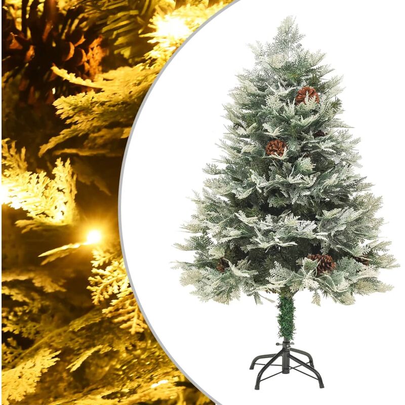 Rbol de Navidad con led y piñas verde pvc y pe 150 cm Vidaxl Verde barato