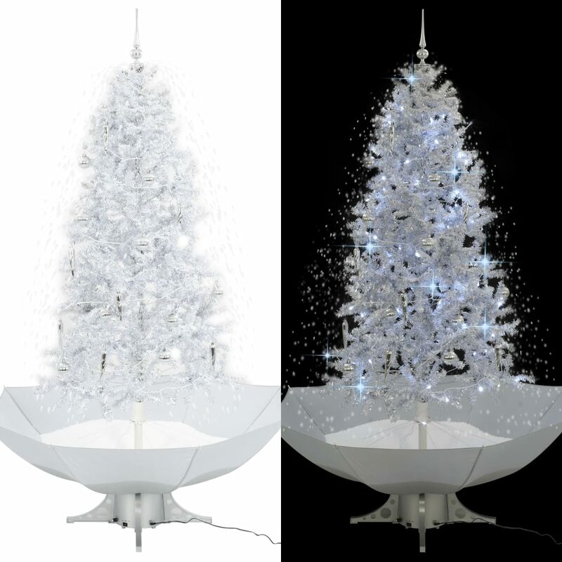 Rbol de Navidad con nieve con base en paraguas blanco 190 cm Vidaxl Blanco barato