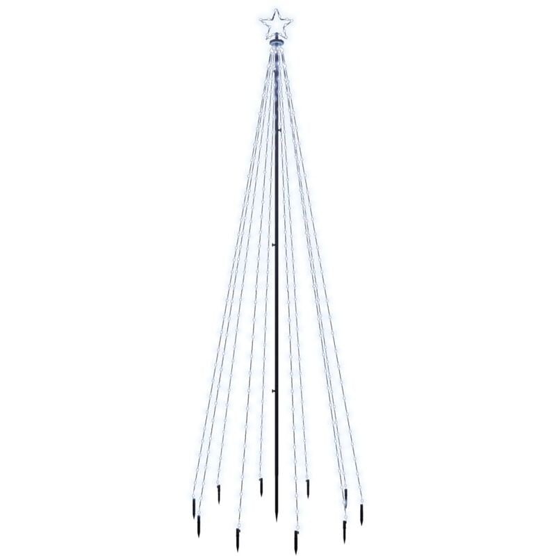 Rbol de Navidad con pincho 310 led blanco frío 300 cm Vidaxl Blanco barato