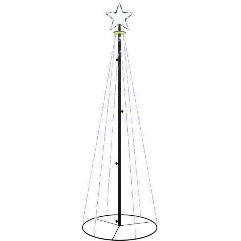 Rbol de Navidad cónico 108 led blanco frío 70x180 cm Vidaxl Blanco barato