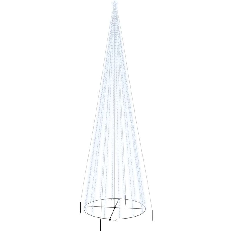 Rbol de Navidad cónico 1134 led blanco frío 230x800 cm Vidaxl Blanco barato
