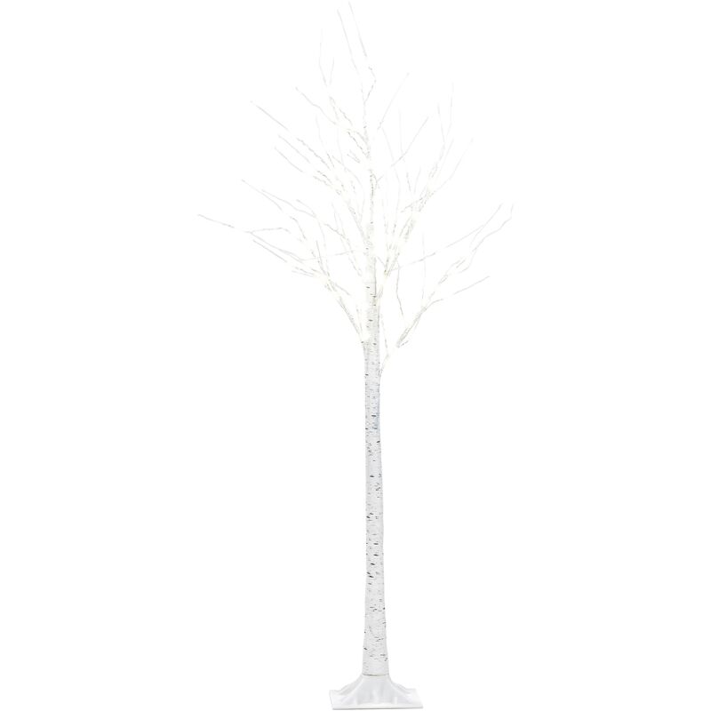 Rbol de Navidad led de metal blanco 160 cm decoración interior exterior Lappi - Blanco barato