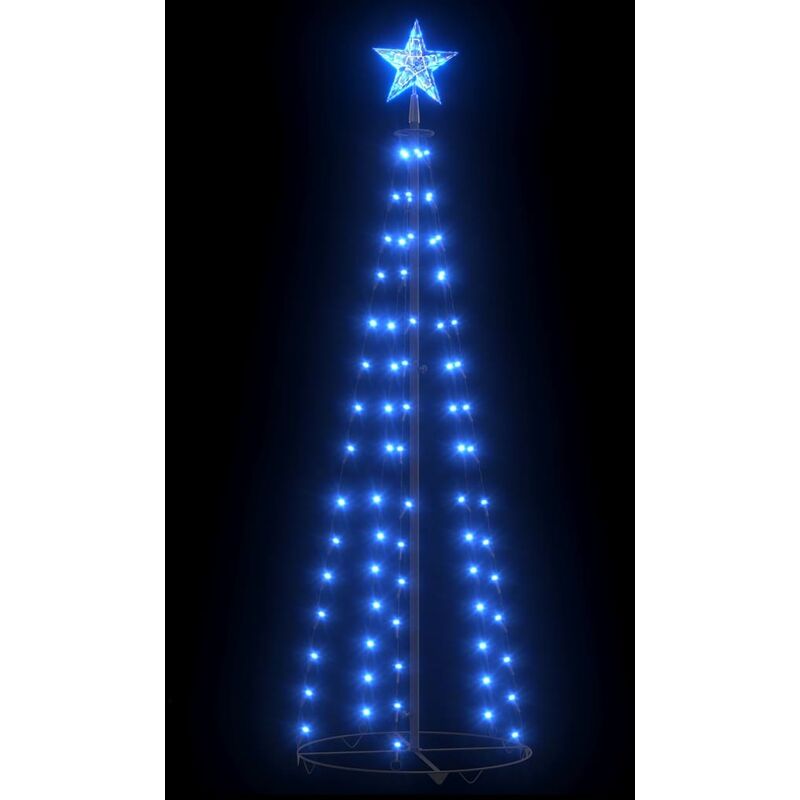 Rbol de cono de Navidad azul 84 led adorno 50x150 cm Vidaxl Azul barato
