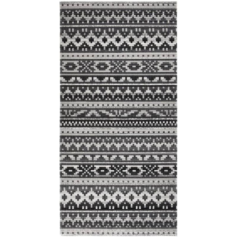 Vidaxl - Alfombra de exterior tejido plano gris oscuro 100x200 cm Gris barato