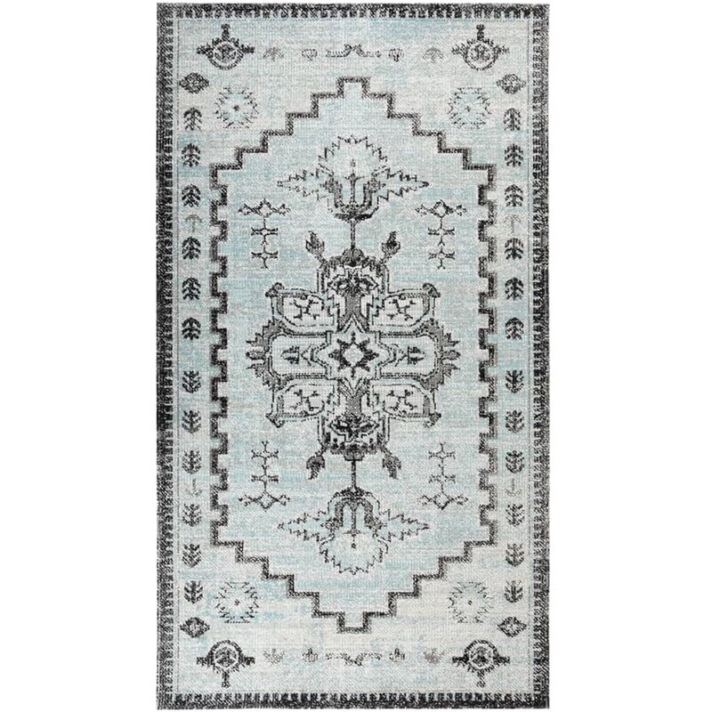 Vidaxl - Alfombra de exterior tejido plano verde y gris 115x170 cm Verde barato