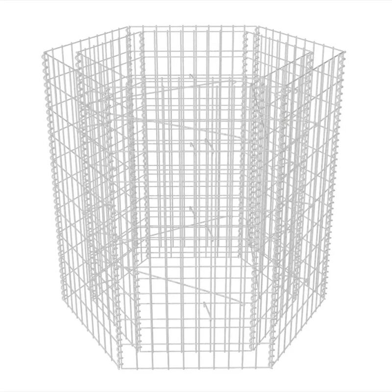 Vidaxl - Arriate hexagonal de gaviones 100x90x100 cm Plateado barato