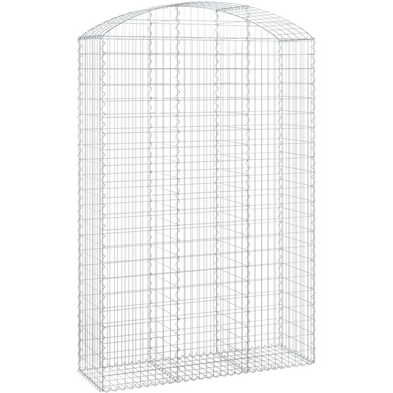 Vidaxl - Cesta gaviones forma arco hierro galvanizado 150x50x220/240 cm Plateado barato