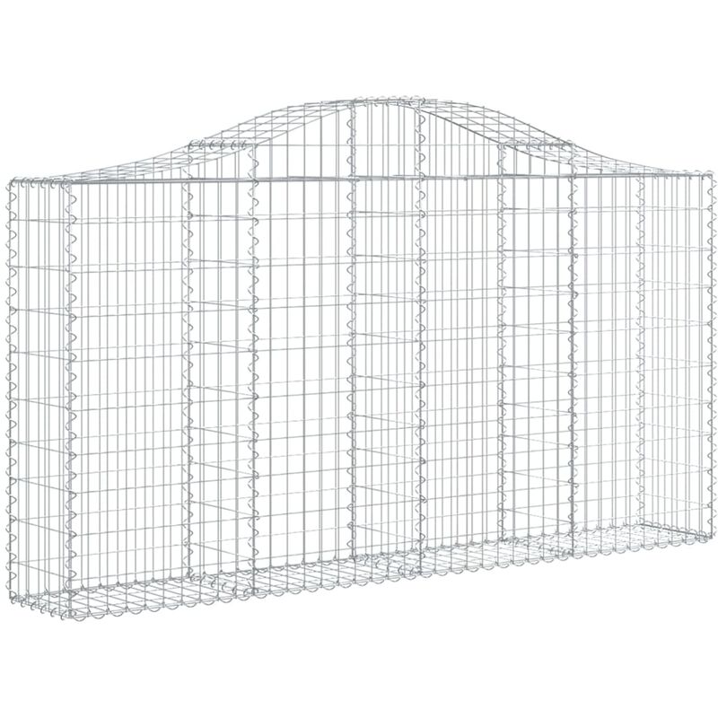 Vidaxl - Cesta gaviones forma arco hierro galvanizado 200x30x100/120 cm Plateado barato