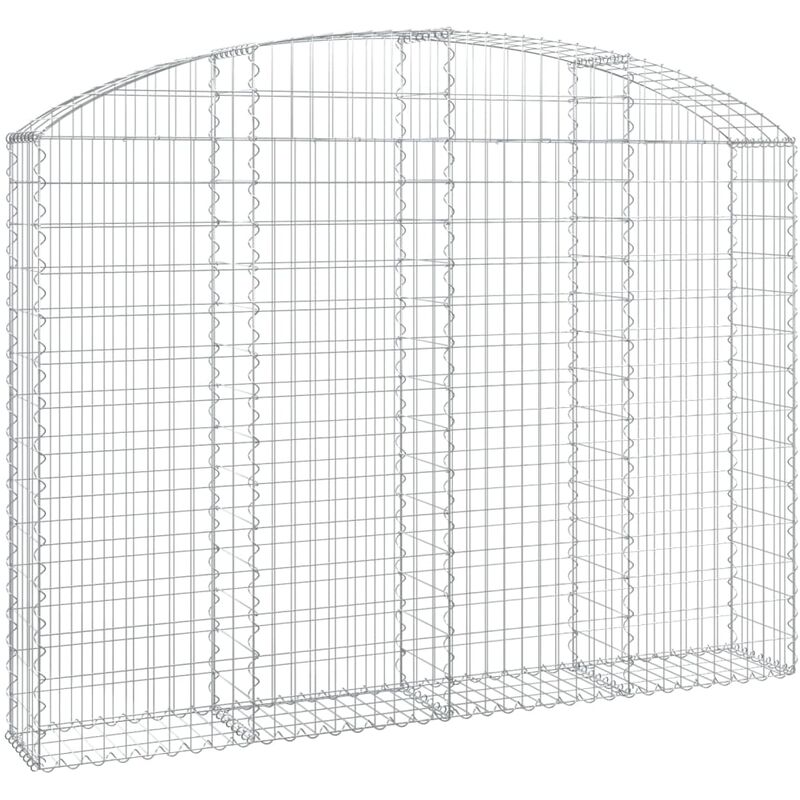 Vidaxl - Cesta gaviones forma arco hierro galvanizado 200x30x140/160 cm Plateado barato