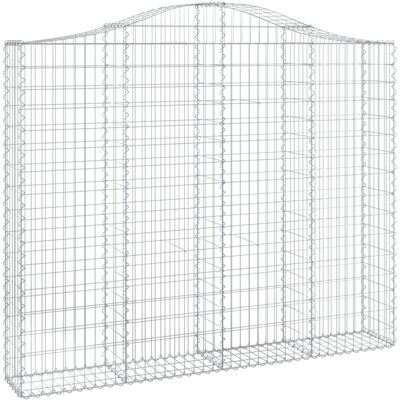 Vidaxl - Cesta gaviones forma arco hierro galvanizado 200x30x160/180 cm Plateado barato